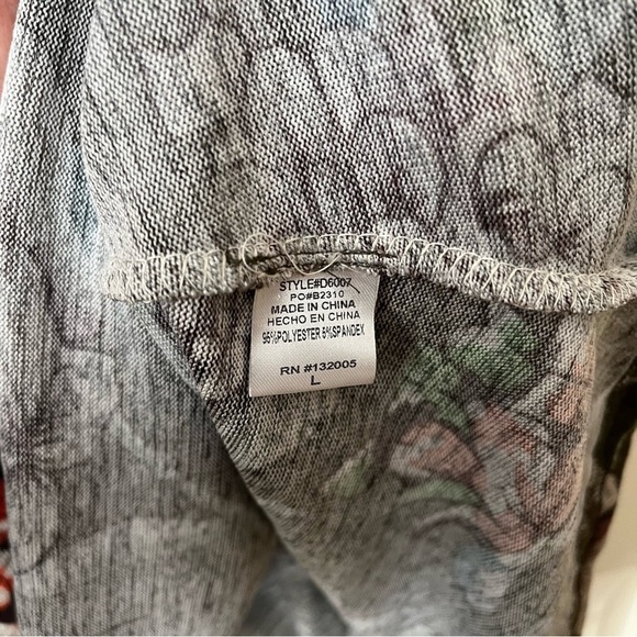 Entro Dress Women's Size L Brown Floral Lace Up Elbow Patches Long Sleeve Boho - Picture 5 of 9